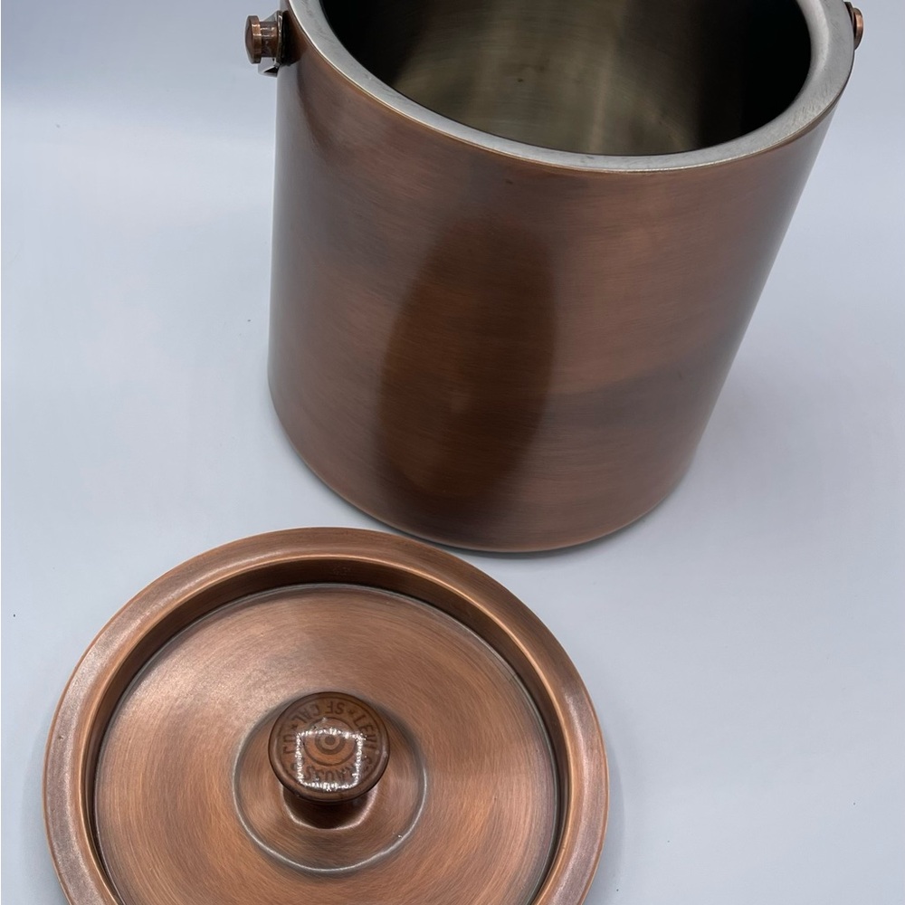 Levi Strauss & Co SF Copper Bar Set Ice Bucket Tongs Corkscrew Martini *READ* - Picture 2 of 16